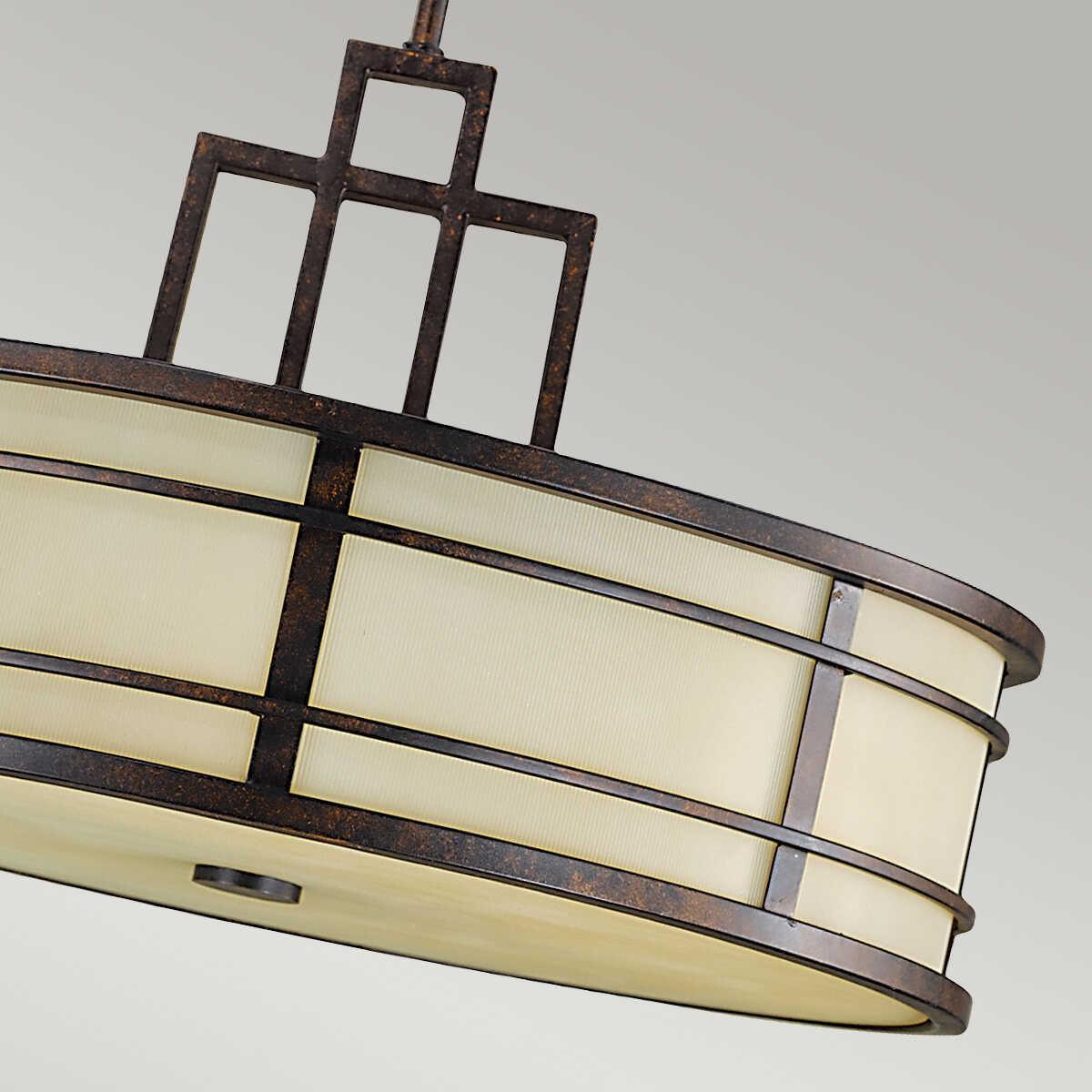 Feiss Fusion 3 Light Grecian Bronze Pendant Ceiling Light-Ceiling Pendant Lights-Elstead Lighting-2-Tiffany Lighting Direct