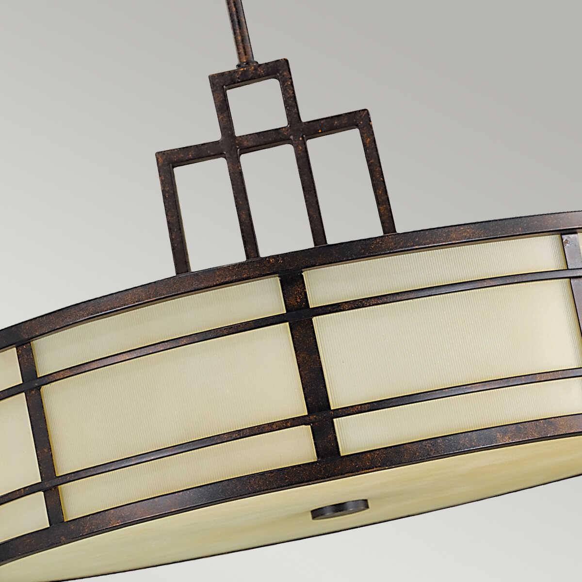 Feiss Fusion 3 Light Grecian Bronze Pendant Ceiling Light-Ceiling Pendant Lights-Elstead Lighting-6-Tiffany Lighting Direct