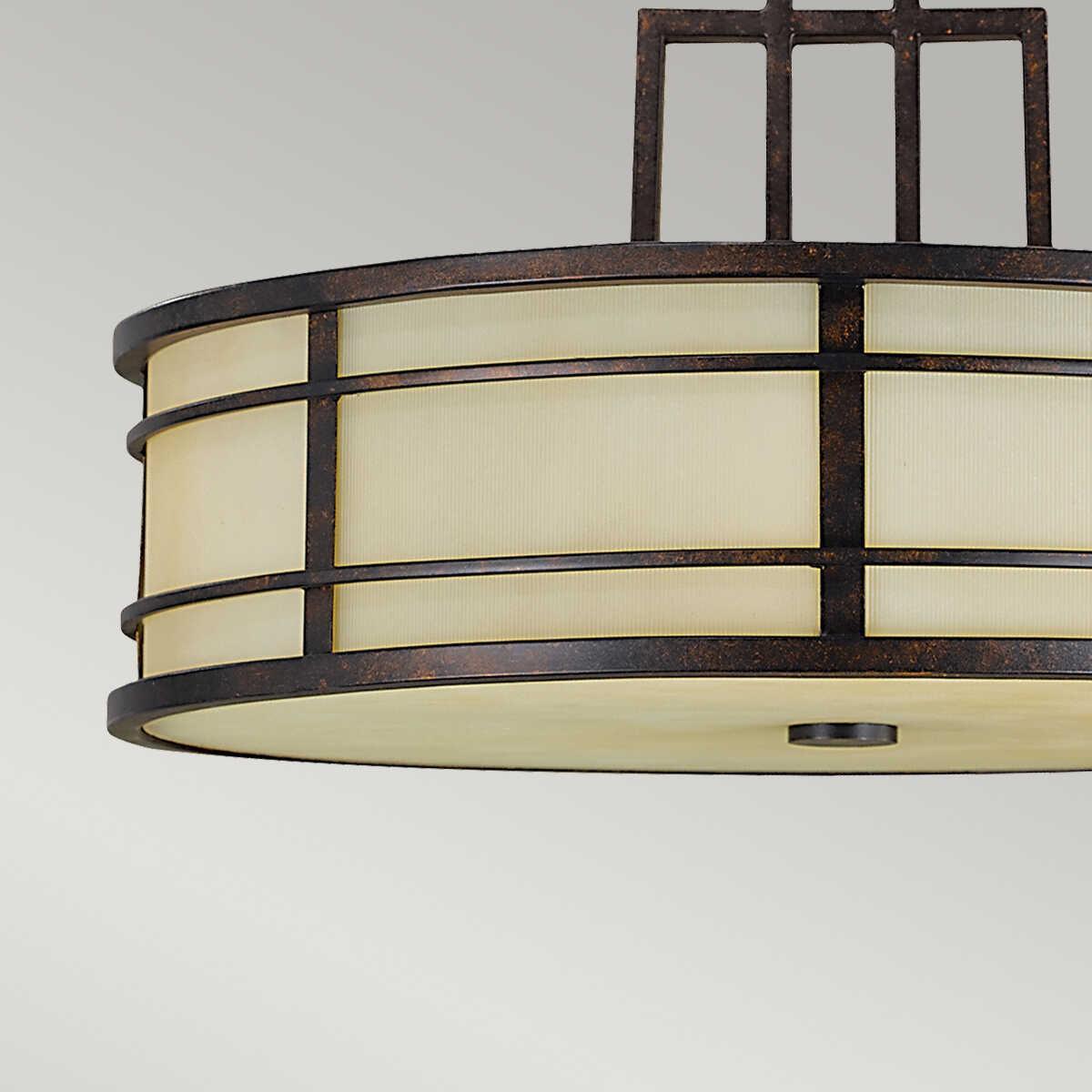 Feiss Fusion 3 Light Grecian Bronze Pendant Ceiling Light-Ceiling Pendant Lights-Elstead Lighting-7-Tiffany Lighting Direct
