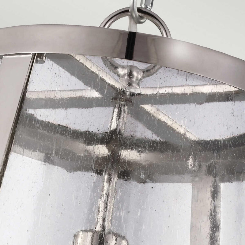 Feiss Harrow Medium Ceiling Lantern 1 Light Nickel