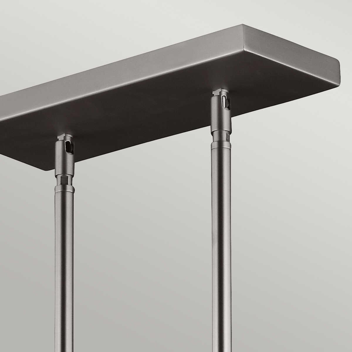 Feiss Hobson 3 Light Island Pendant Satin Nickel-Ceiling Pendant Lights-Elstead Lighting-2-Tiffany Lighting Direct