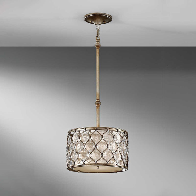 Feiss Lucia Burnished Silver Pendant Ceiling Light