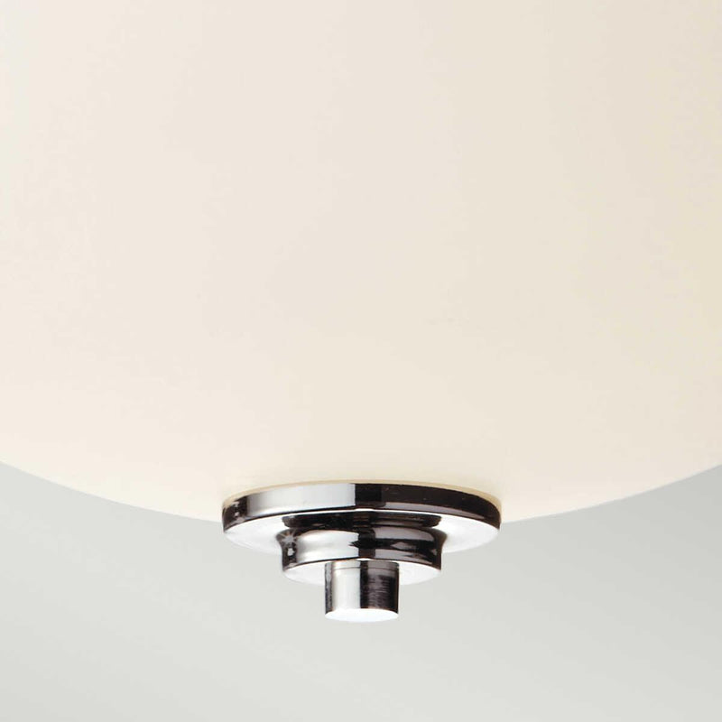 Feiss Malibu Polished Nickel Flush Bathroom Ceiling Light