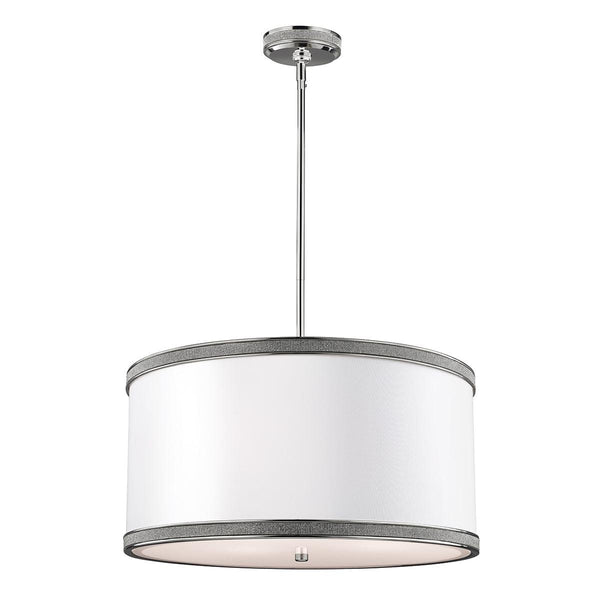 Feiss Pave 3 Light Polished Nickel Pendant Ceiling Light