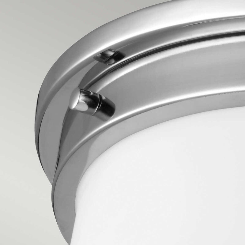 Feiss Payne Polished Nickel Flush Bathroom Ceiling Light