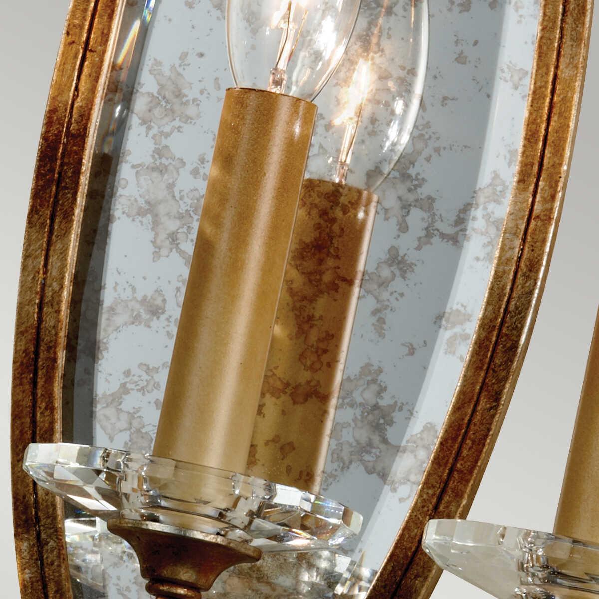 Feiss Valentina 3 Light Bronze Wall Light FE-VALENTINA-W3,Elstead Lighting dining room close up