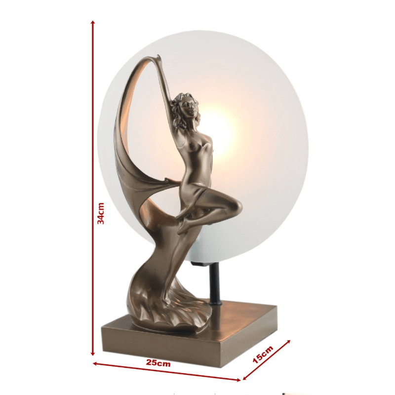 Gail Art Deco Table Figurine Lamp
