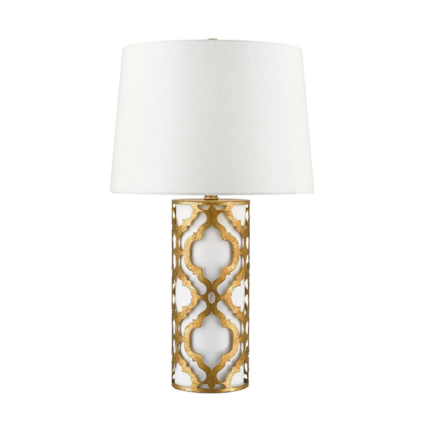 Gilded Nola Arabella 1 Light Table Lamp - Distressed Gold 1