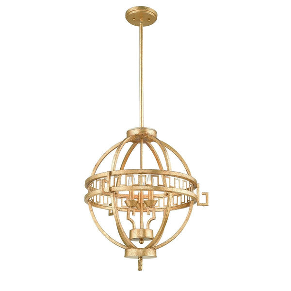 Gilded Nola Lemuria 3 Light Gold Globe Ceiling Pendant