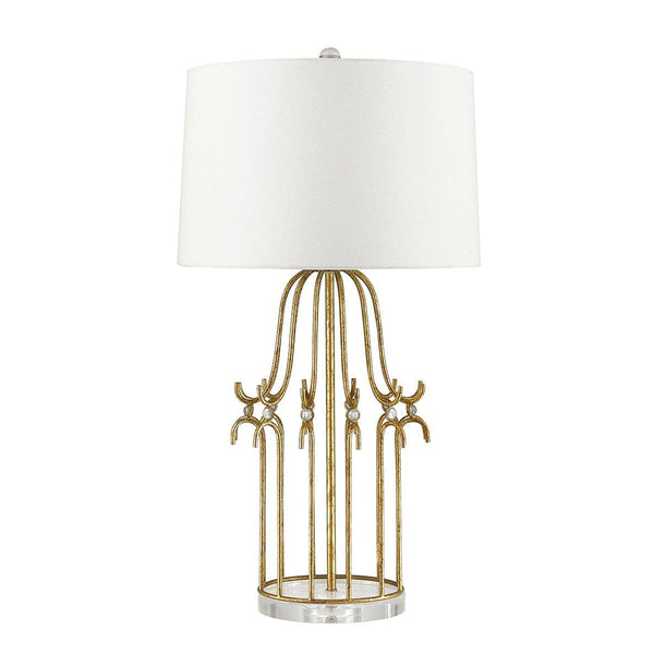Gilded Nola Stella 1 Light Distressed Gold Table Lamp 1