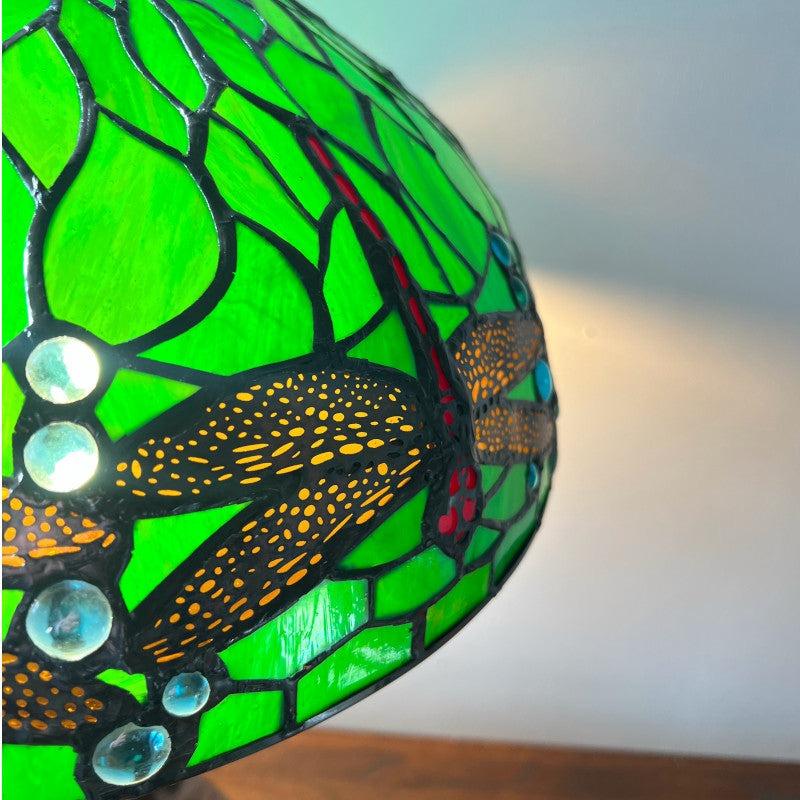 Green Dragonfly Table Lamp close up