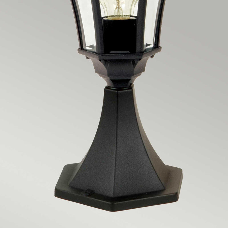 Elstead Ledbury Black Outdoor Pedestal Lantern