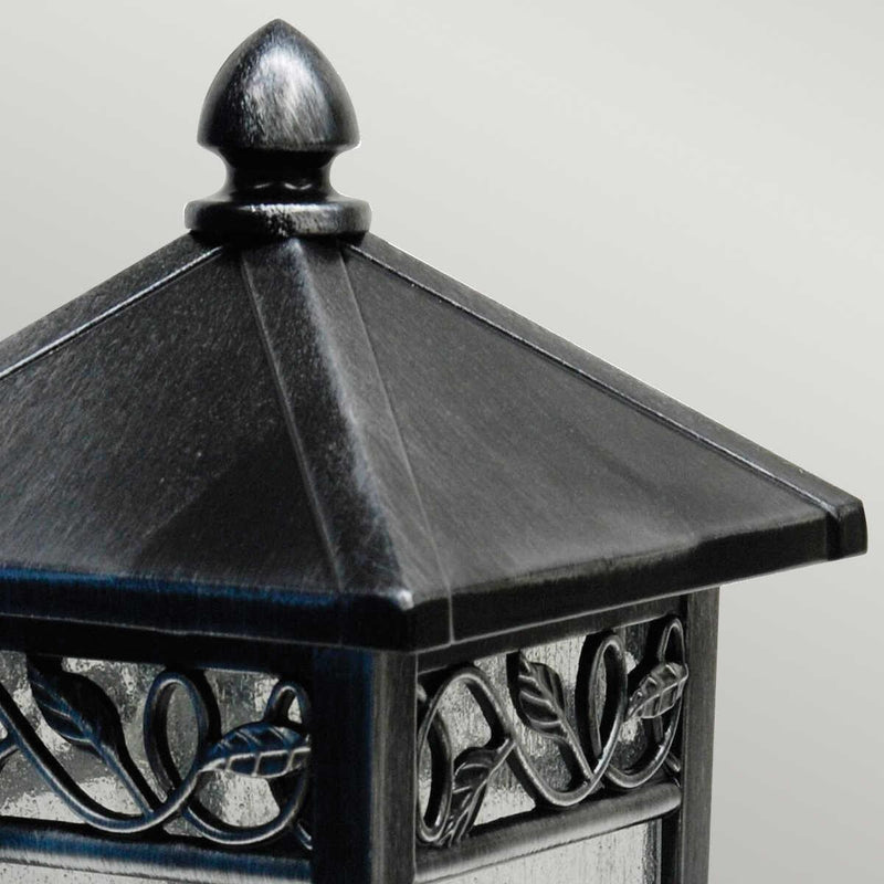 Elstead Winchcombe Black/Silver Outdoor Pedestal Lantern