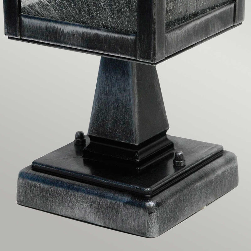 Elstead Winchcombe Black/Silver Outdoor Pedestal Lantern