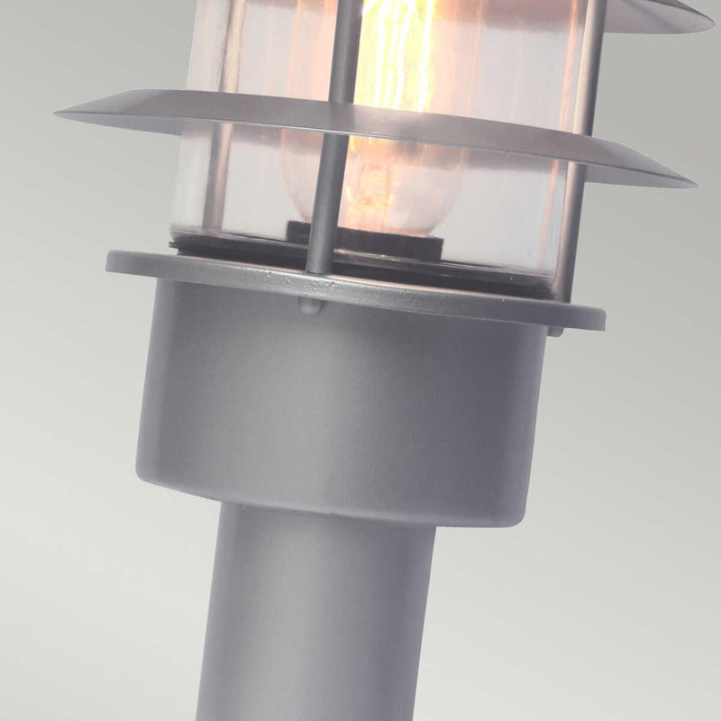 Elstead Helsingor Silver Outdoor Pedestal Lantern