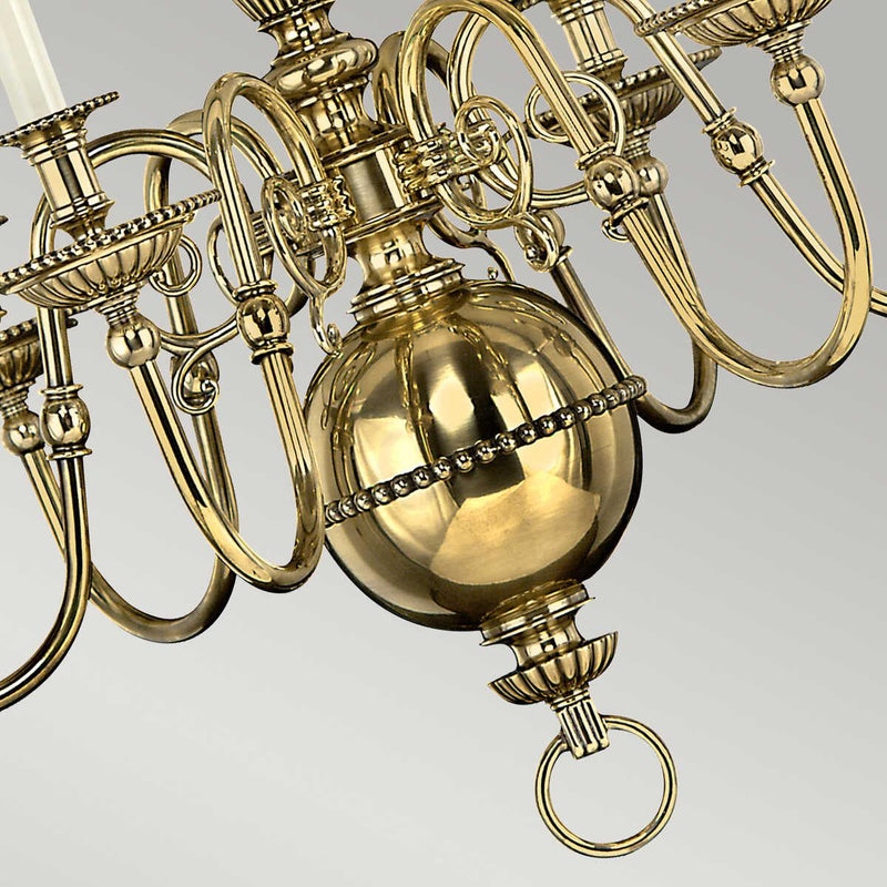 Hinkley Cambridge Solid Brass 6 Light Chandelier