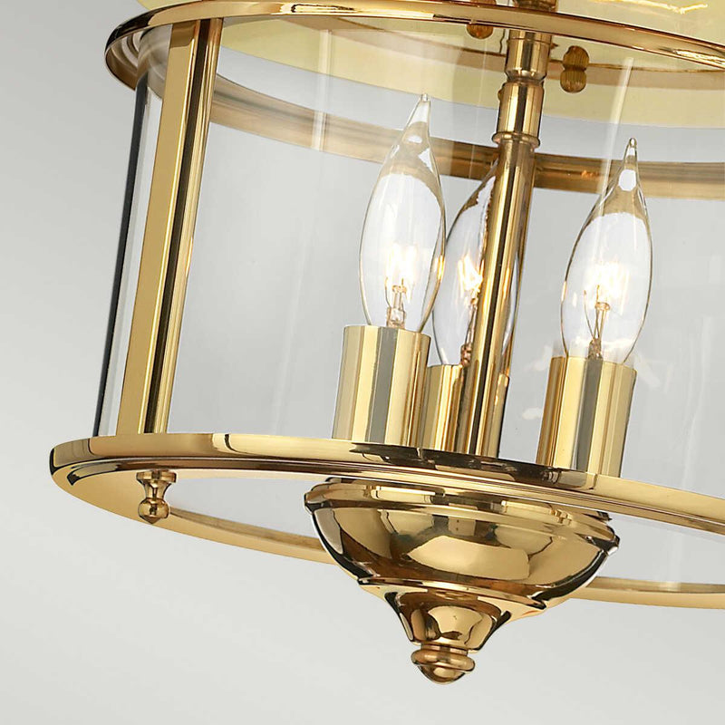 Hinkley Gentry Polished Brass Flush Mount Ceiling Light Image 4