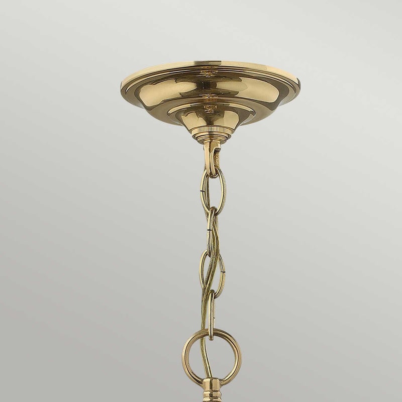 Hinkley Gentry Polished Brass Large 6 Light Ceiling Lantern