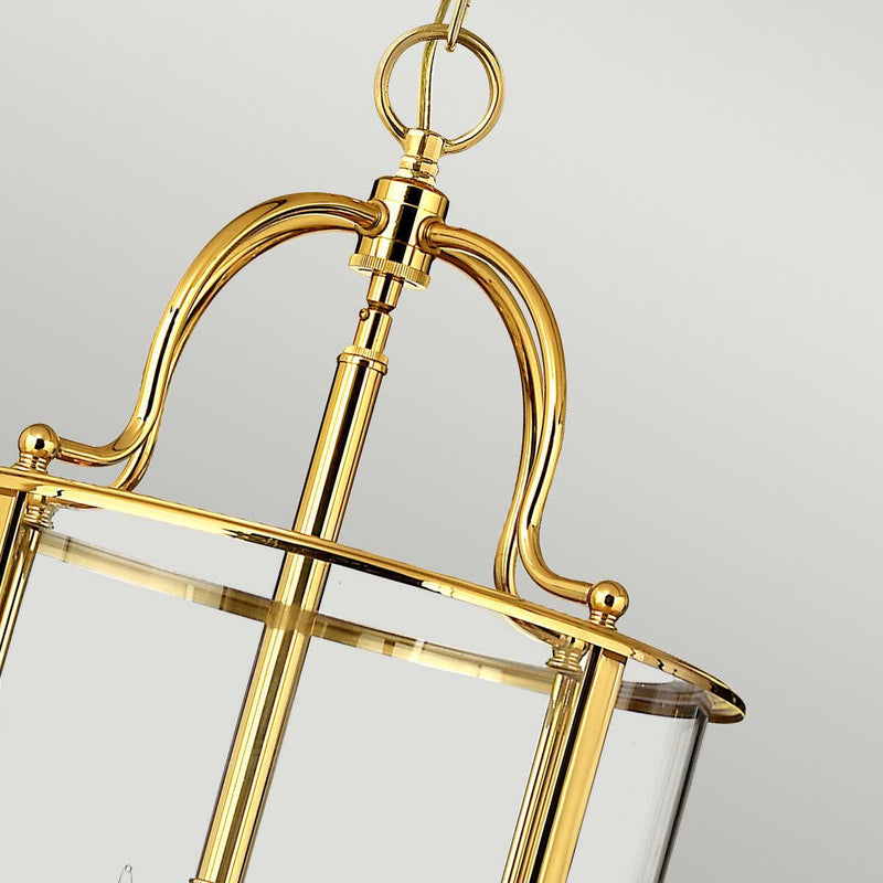 Hinkley Gentry Polished Brass Large 6 Light Ceiling Lantern