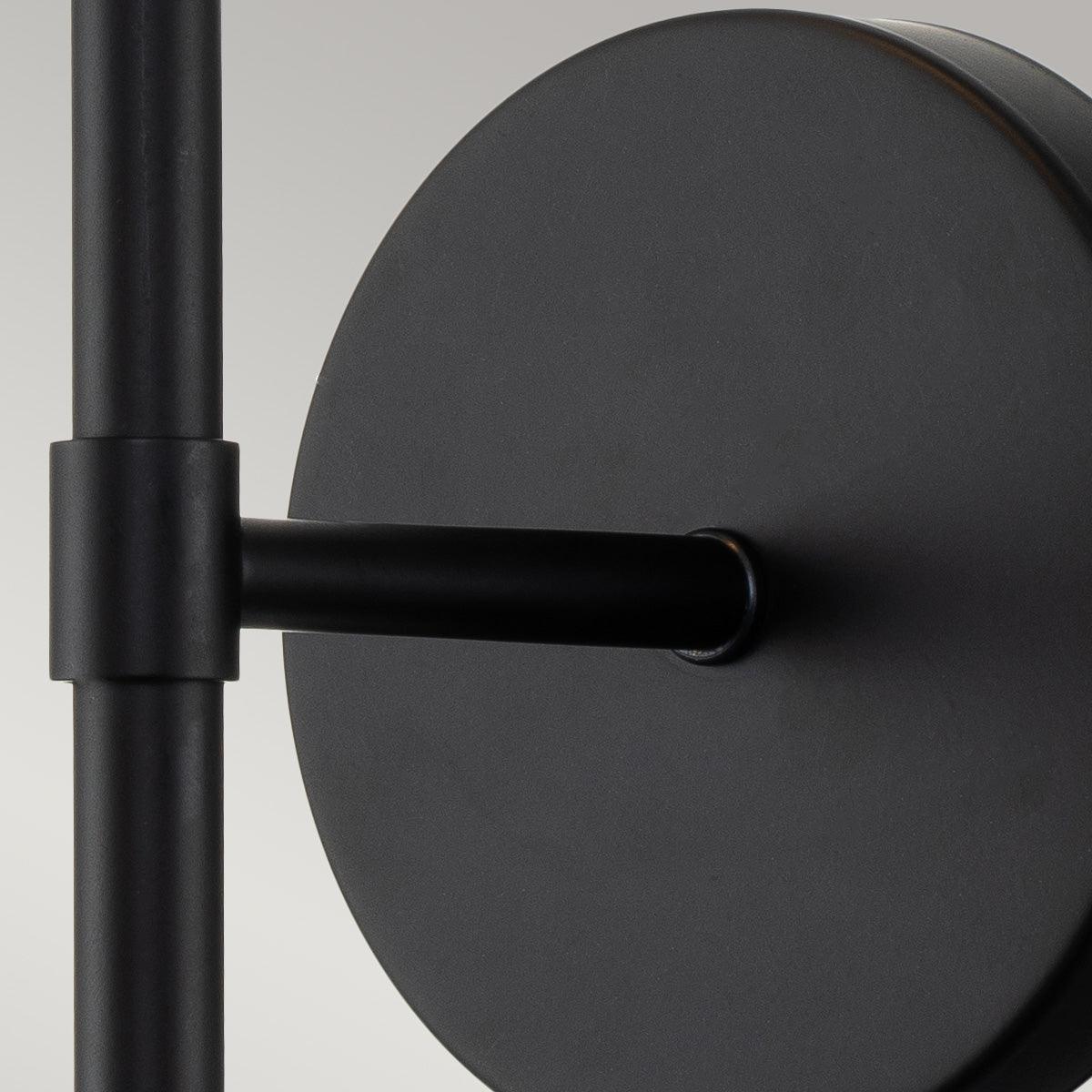 hinkley hollis black seeded glass bathroom wall light Close Up