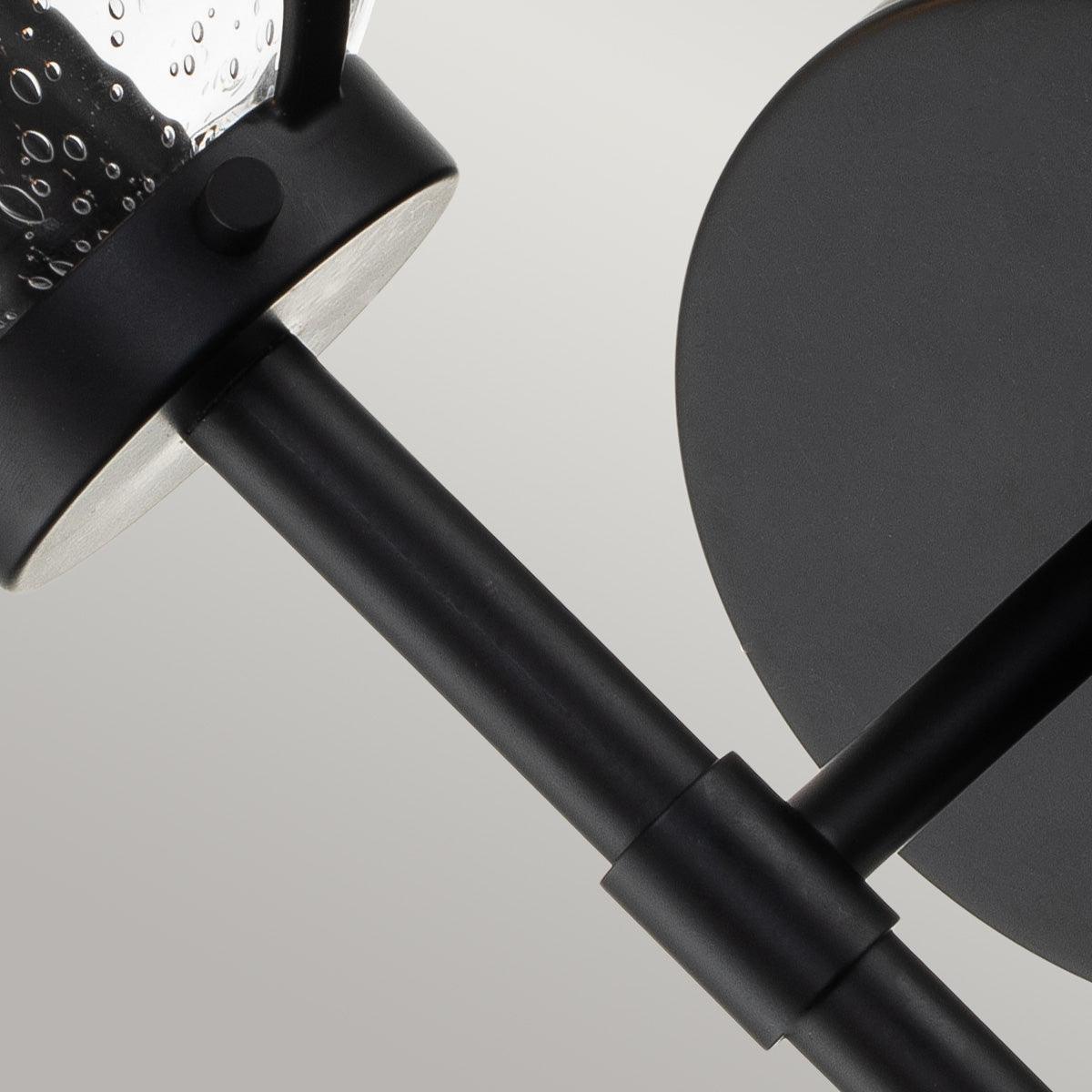 hinkley hollis black seeded glass bathroom wall light Living Room Close Up