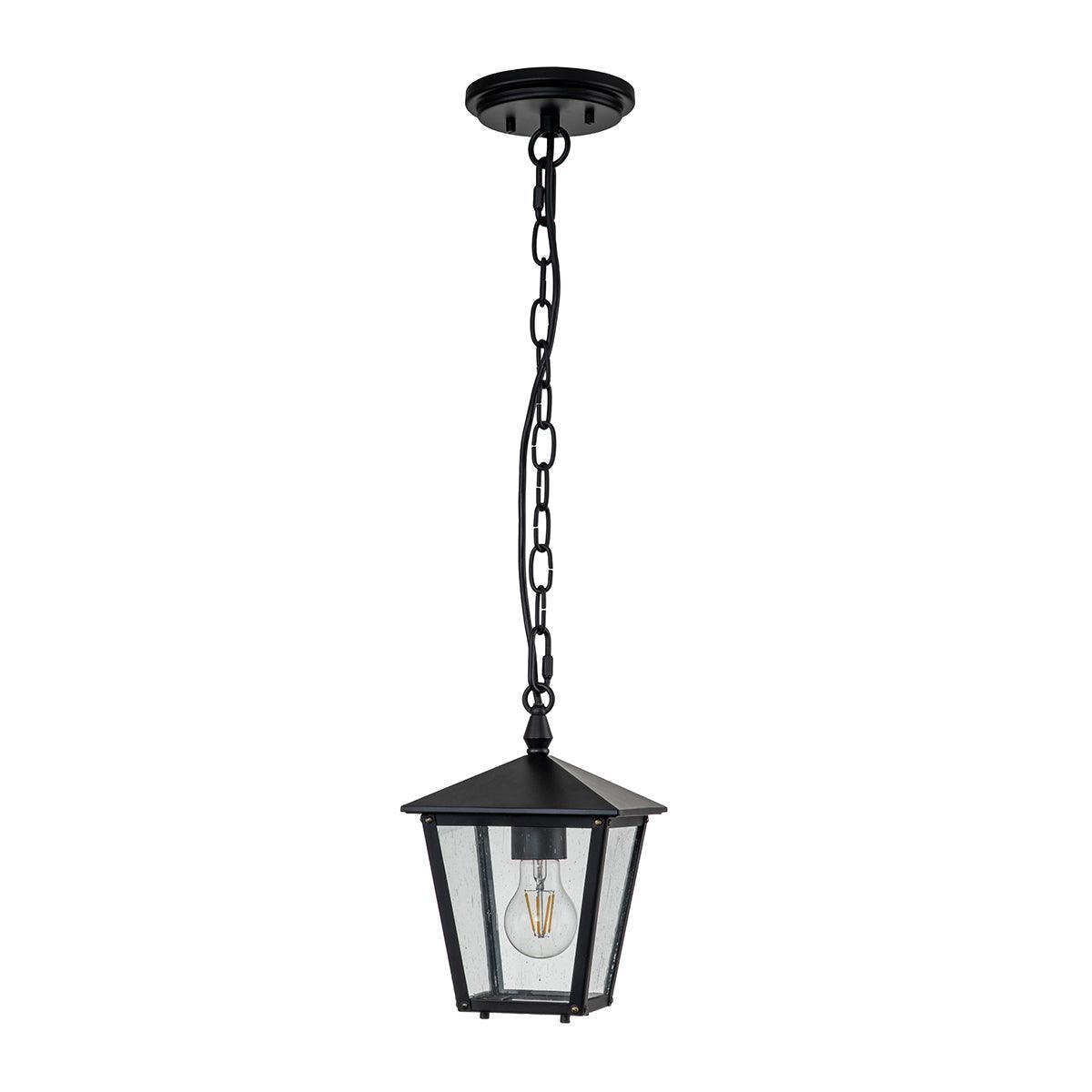 hinkley huntersfield small black outdoor chain lantern Close Up