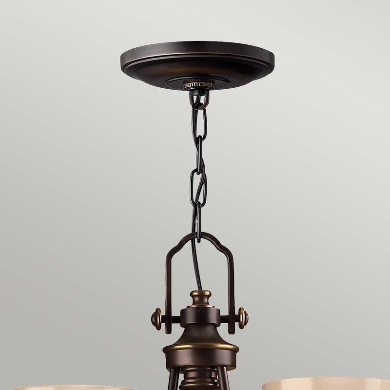 Hinkley Mayflower Olde Bronze 3 Light Chandelier-Elstead Lighting-5-Tiffany Lighting Direct