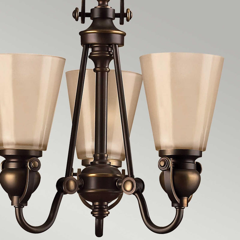 Hinkley Mayflower Olde Bronze 3 Light Chandelier-Elstead Lighting-6-Tiffany Lighting Direct
