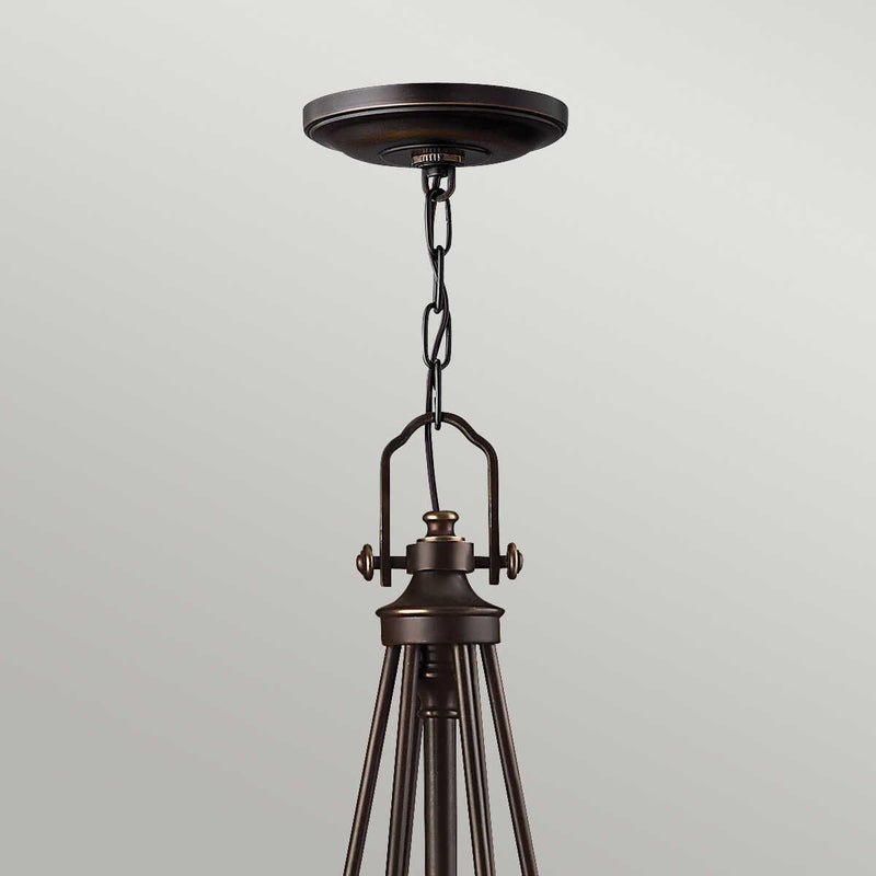 Hinkley Mayflower Olde Bronze 6 Light Chandelier-Elstead Lighting-5-Tiffany Lighting Direct