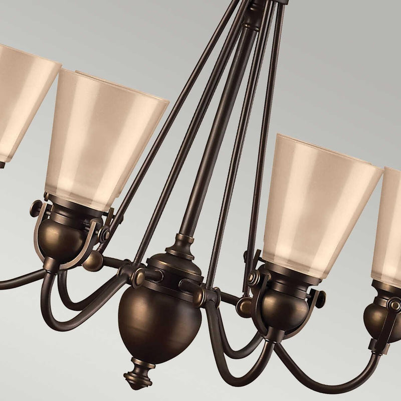 Hinkley Mayflower Olde Bronze 6 Light Chandelier-Elstead Lighting-6-Tiffany Lighting Direct