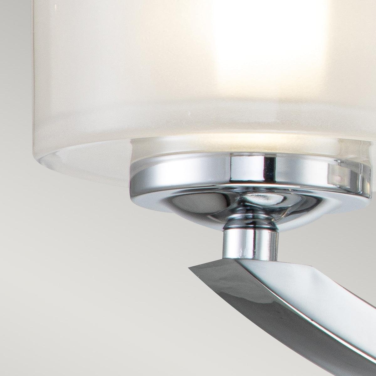 hinkley meridian 3 light chrome bathroom ceiling semi flush Close Up