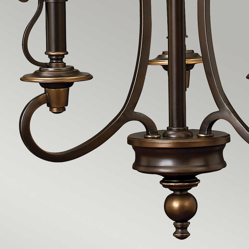 Hinkley Plymouth 3 Light Old Bronze Chandelier