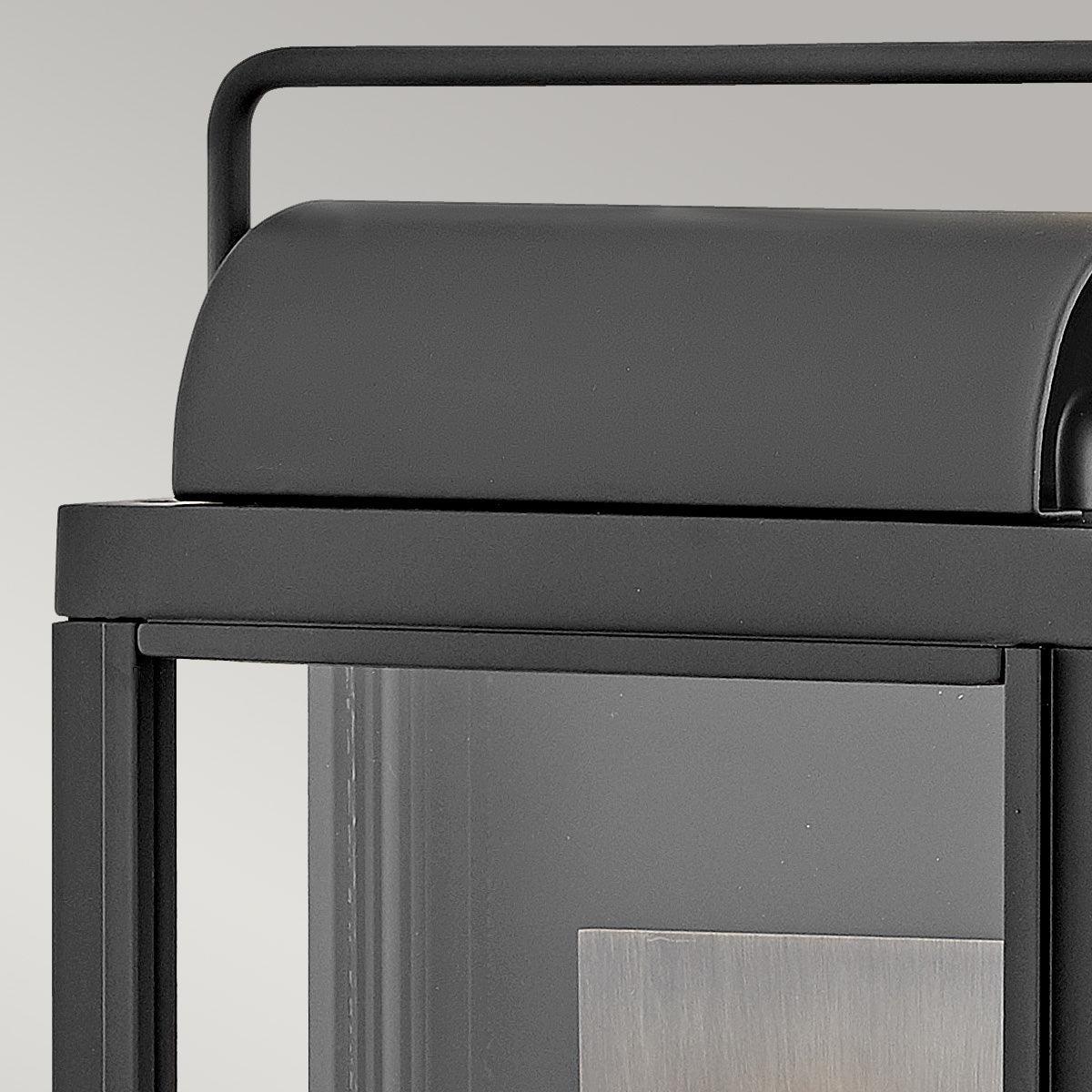 hinkley sag harbor 2 light medium black outdoor wall lantern Close Up