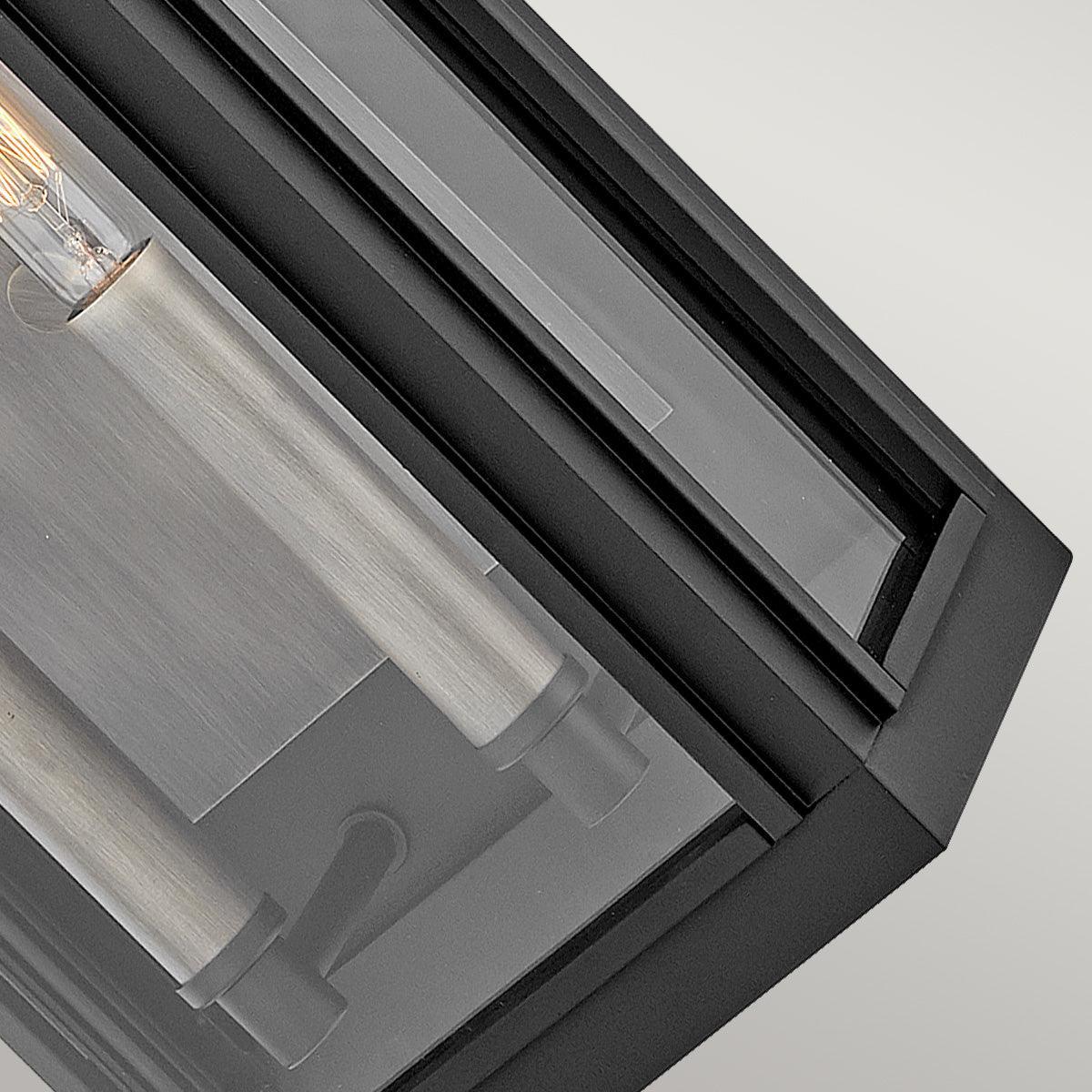 hinkley sag harbor 2 light medium black outdoor wall lantern Living Room Close Up