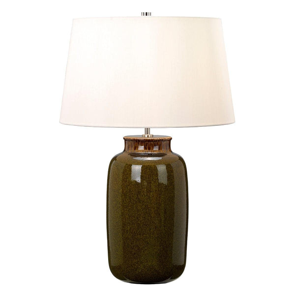 Kingston Vale Olive Green Ceramic Table Lamp