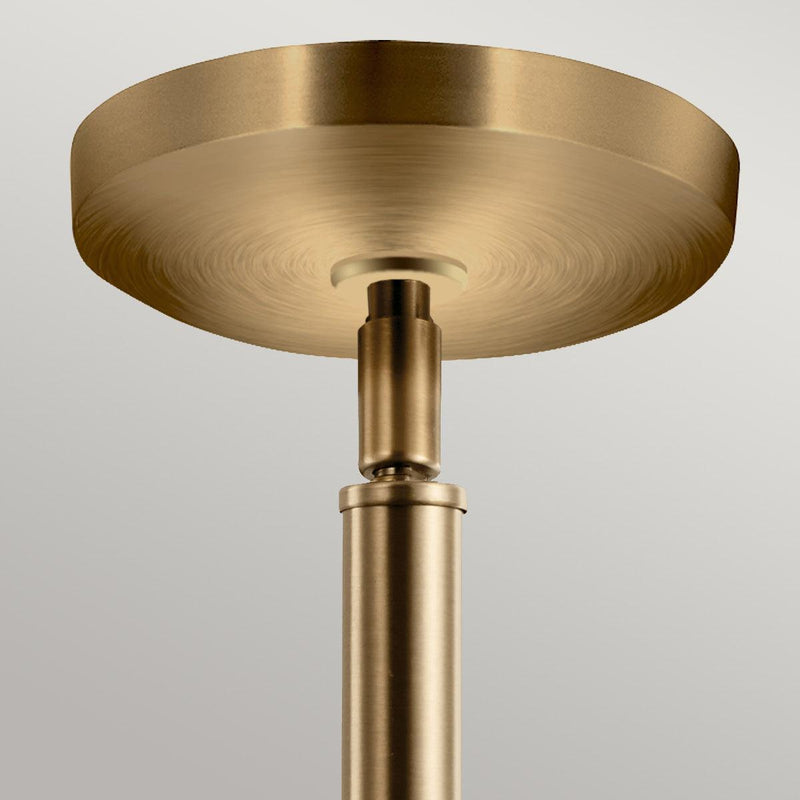 Kichler Avian 1 Light Brass Pendant - Clear Glass Shade