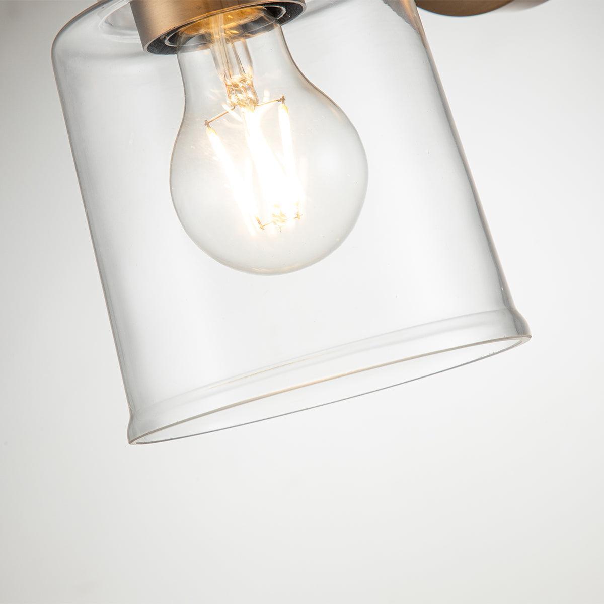 Kichler Aivian 1 Light Brass Wall Light Close Up Image