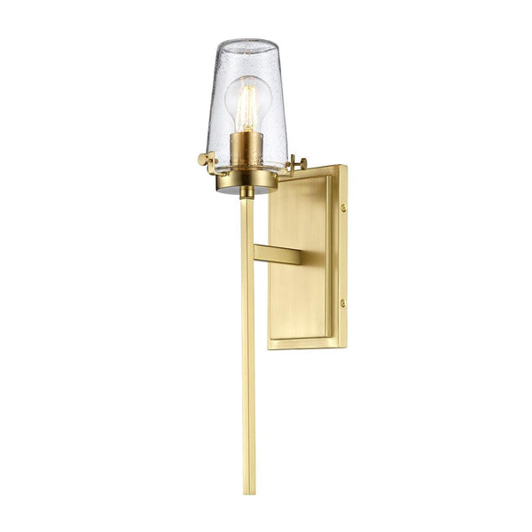Kichler Alton 1 Light Brushed Brass Bathroom Wall Light 1