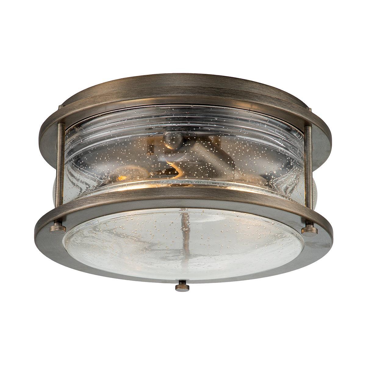 kichler ashland bay 2 light bronze outdoor ceiling flush