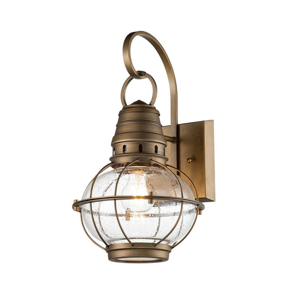 Kichler Bridgepoint 1 Light Medium Brass Outdoor Wall Lantern image 1