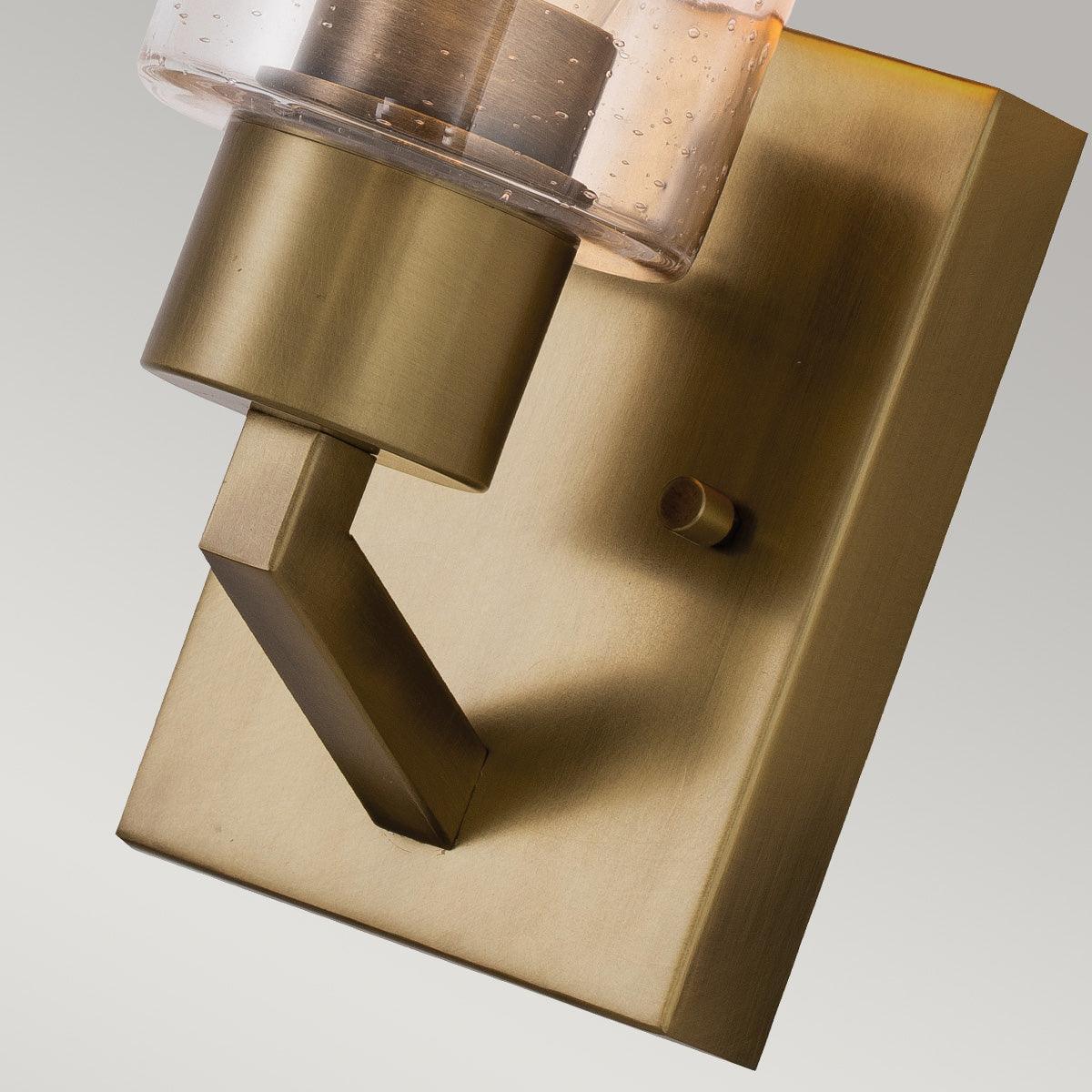 Kichler Deryn 1 Light Brass Wall Light Wide Living Room Image