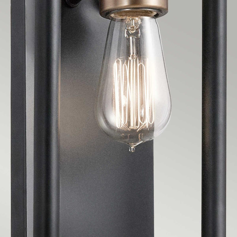 Kichler Imahn 1 Light Black & Brass Wall Light KL-IMAHN1,Elstead Lighting, exterior wide 