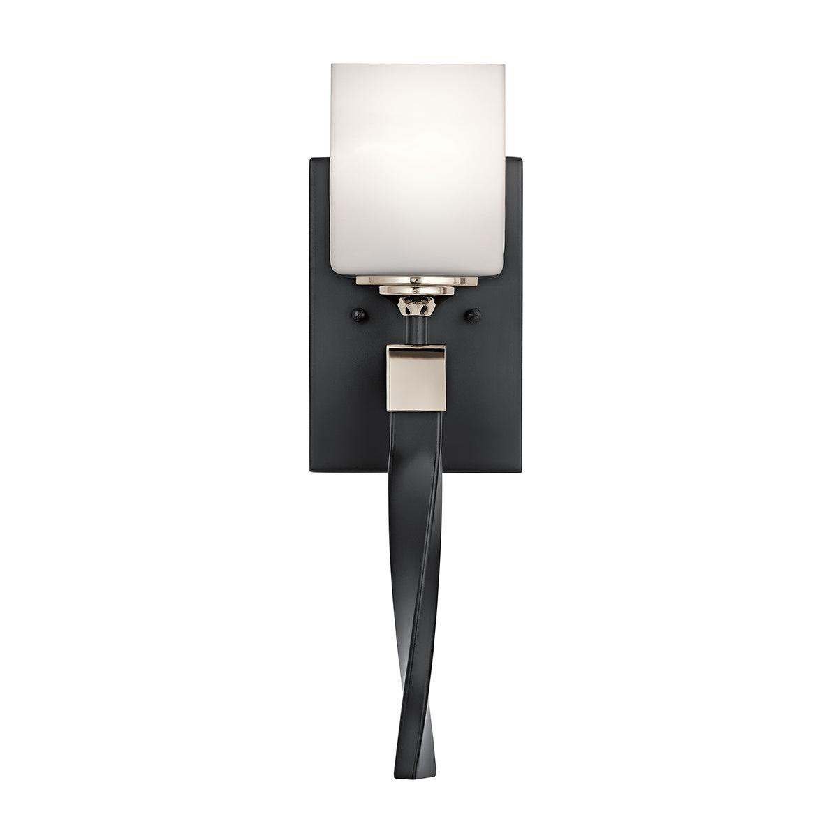 kichler marette 1 light black bathroom wall light Close Up LED Bulb