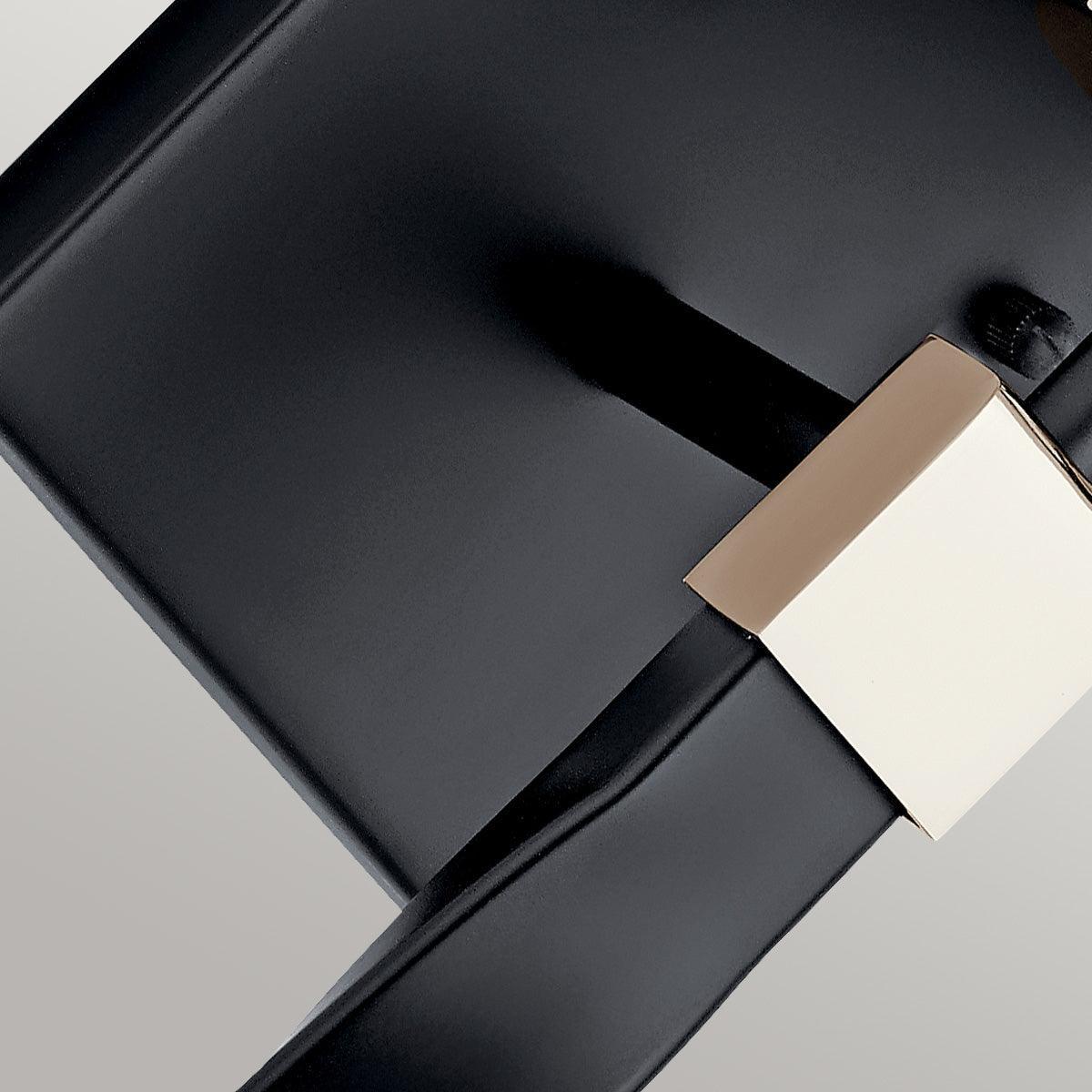 kichler marette 1 light black bathroom wall light Detailed Close Up