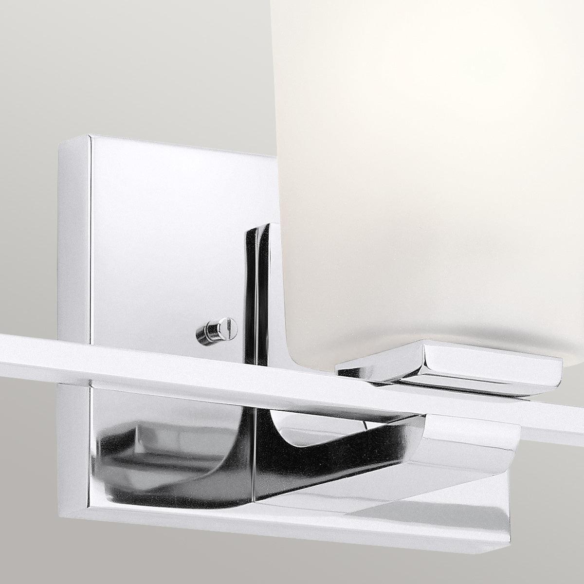 kichler roehm 3 light chrome bathroom wall light Close Up