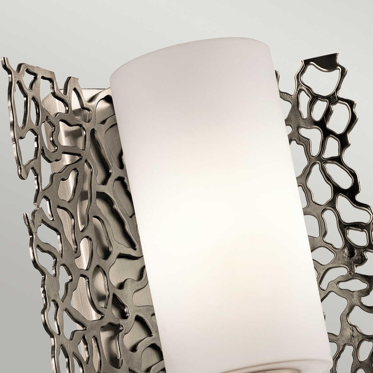 kichler silver coral wall light kl silcoral1 Detailed Close Up