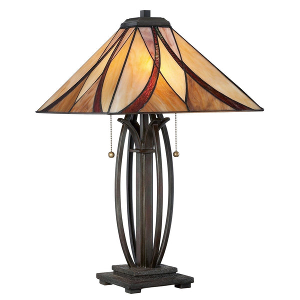 Large Tiffany Lamps - Quoizel Tiffany Asheville Large Table Lamp QZ/ASHEVILLE/TL