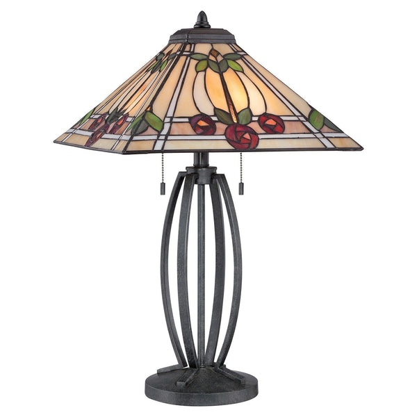 Large Tiffany Lamps - Quoizel Tiffany Ruby Large Table Lamp QZ/RUBY/TL