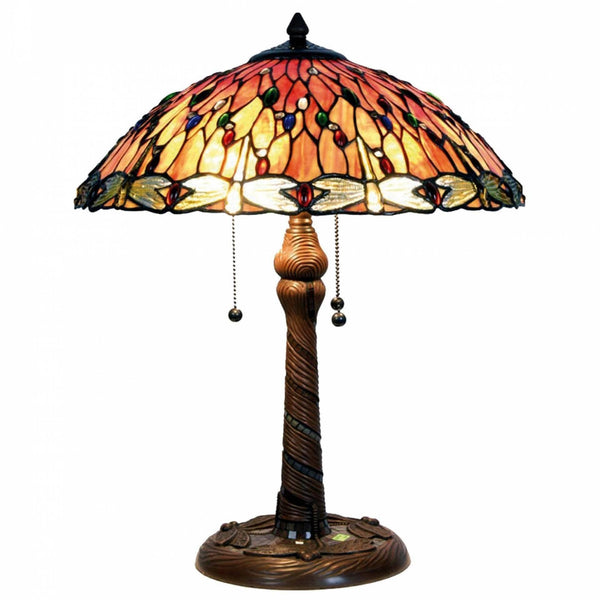 Large Tiffany Lamps - Red Dragonfly Tiffany Lamp