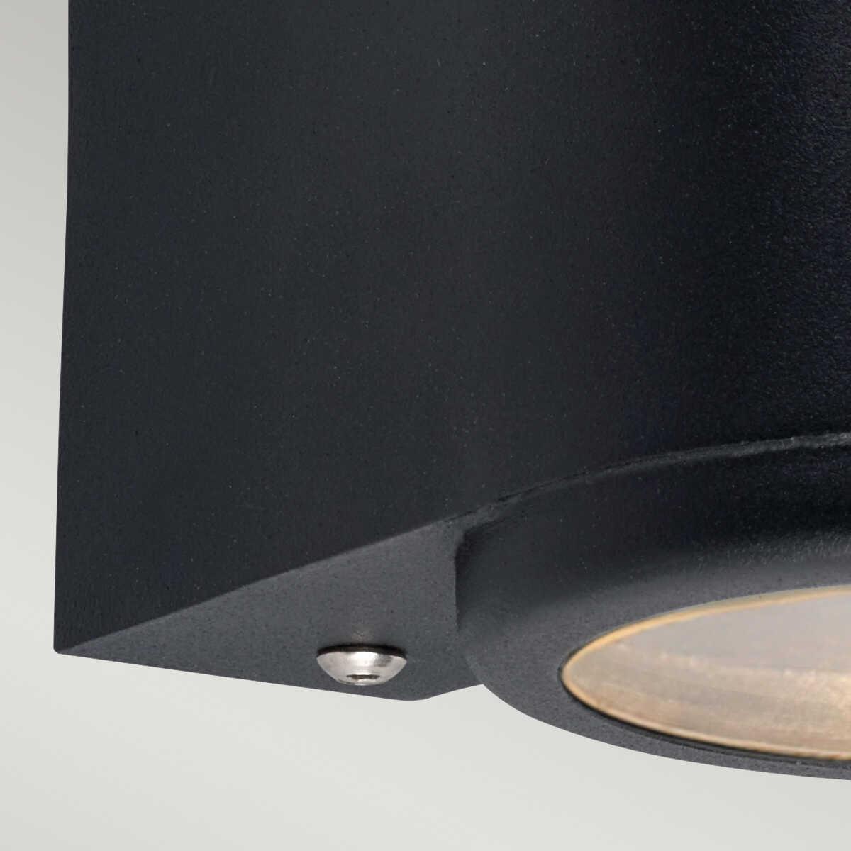 norlys mandal 1 light black down outside wall light Close Up